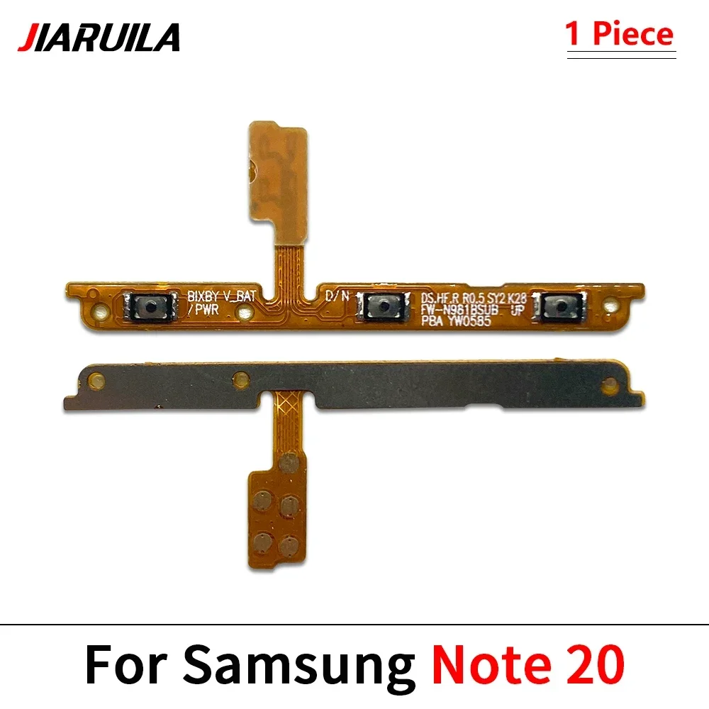 20Pcs, Power on/off Volume Key Button Flex Cable For Samsung Note 10 Lite 20 Ultra S20 Fe S23 Fe S24 Plus Ultra