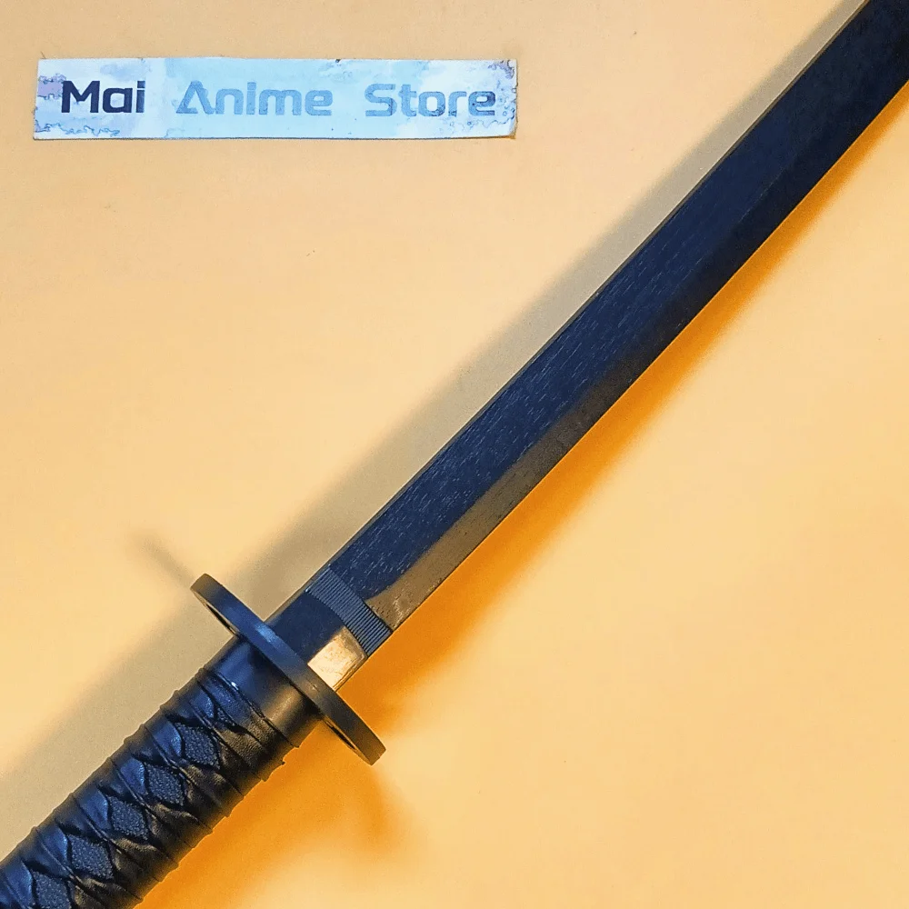 40 pollici Rukia Nero Katana Formato Giapponese Katana Ninja Lama di Coltello Candeggina Anime Spada Cosplay Prop Originale Samurai Sabre Giocattolo Regalo