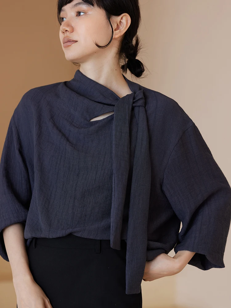 

Ele Lady Writer Sle irt Design Утягивающий топ для поездок на работу с текстурой Sa Красивая фреска Fem Faion Busin Casual