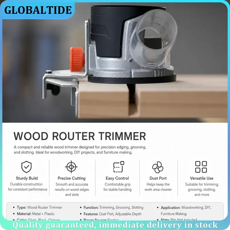 Compact Plunge Router Base Milling Trimming Machine Base Aluminum Plunge Router Bracket Wood Router Base Dust Cover