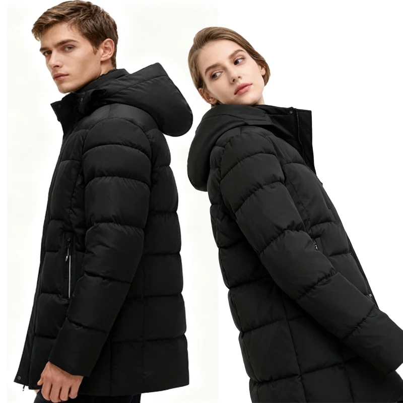 

Men's Fleece Lined Winter Coat 2025, Thickened Heavy Warmth Jacket with Detachable Hood, Casual Cold Weather Outerwear