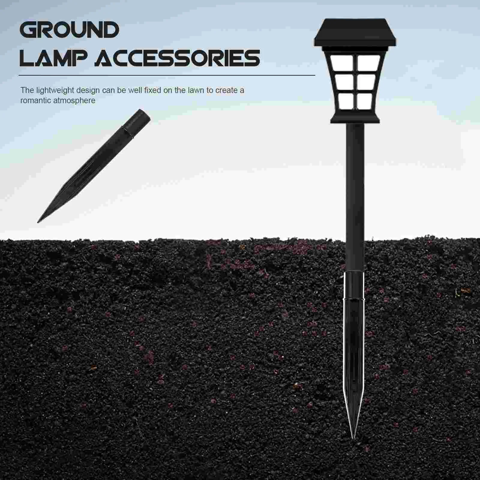10 Pcs Ground Luminous Lamp Convenient Stakes for Solar Lights Spike Replacement Road Pole Accessory Lawn Plastic Garden