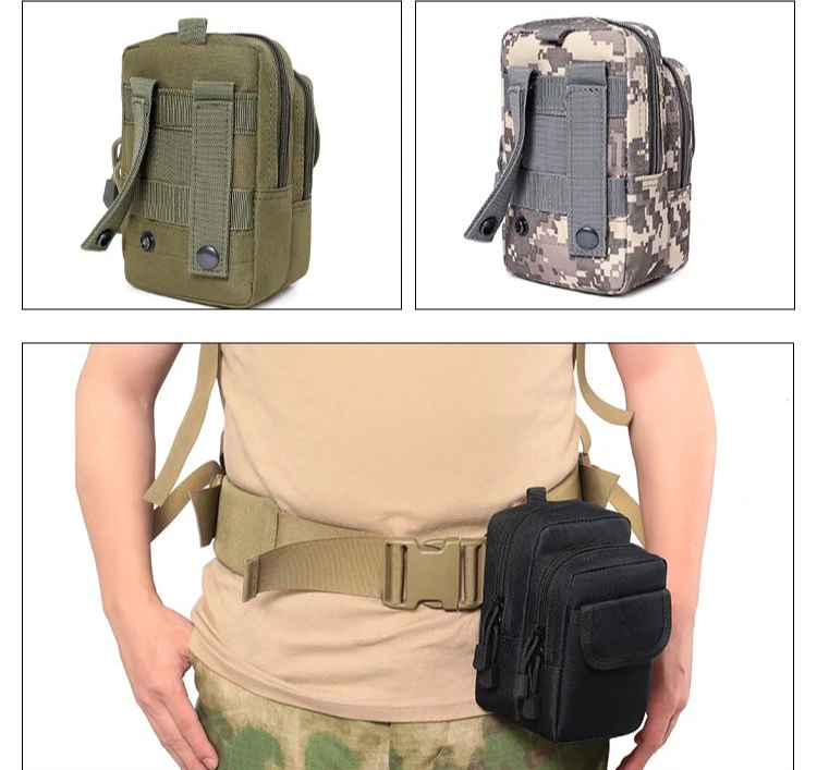 

Outdoor Multifunctional Tactical Mobile Phone Bag Portable Multi Layered Hanging Bag Cycling and Hiking Camouflage Hanging Bag