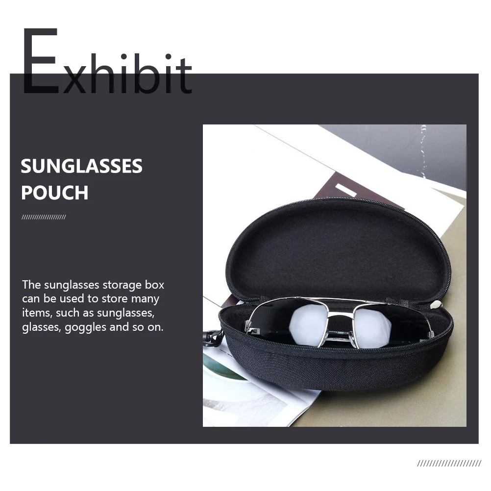 

2Pcs Glasses Storage Case Sturdy Smooth Zipper Closure for Eyewear Accessories Travel-Friendly Sunglasses Pouch