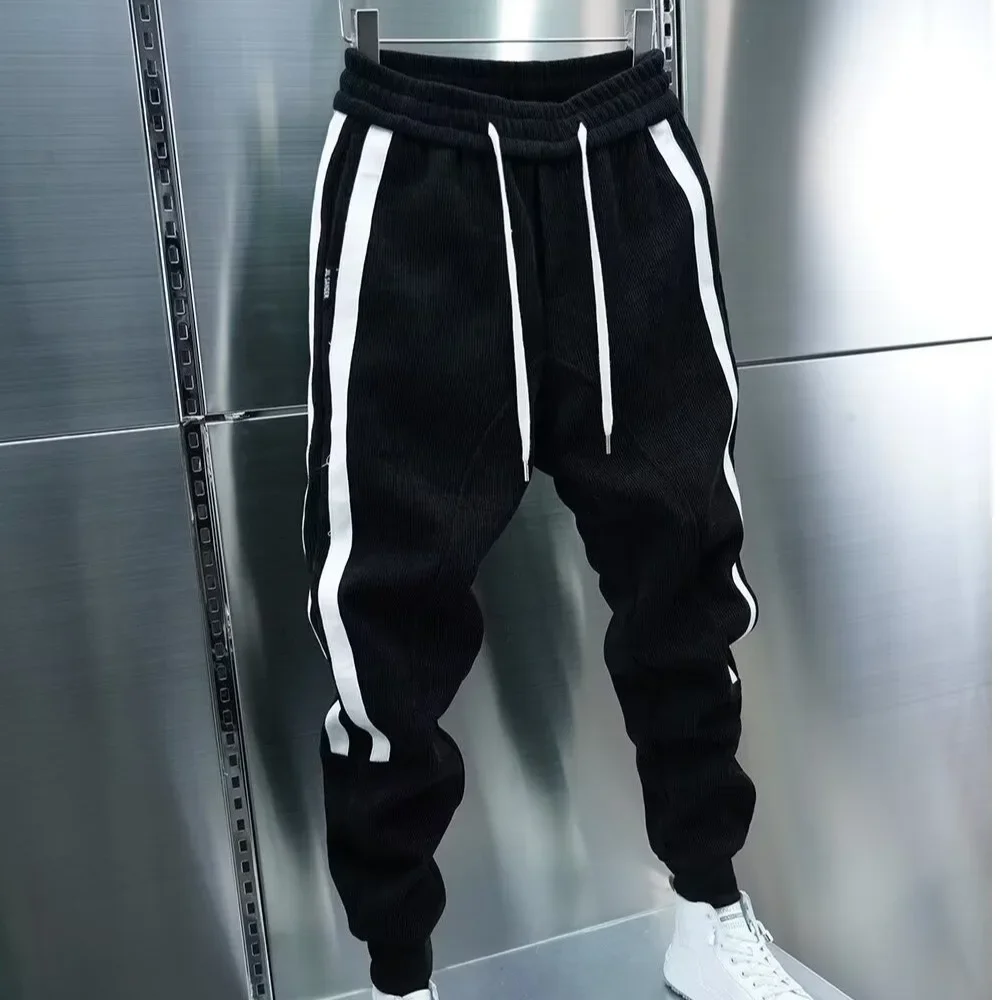 Autumn Joggers Men Korean High Street Sports Trousers Streetwear Cotton 9-Minute Sweatpants Men\'s Clothing 2024 Hot Selling