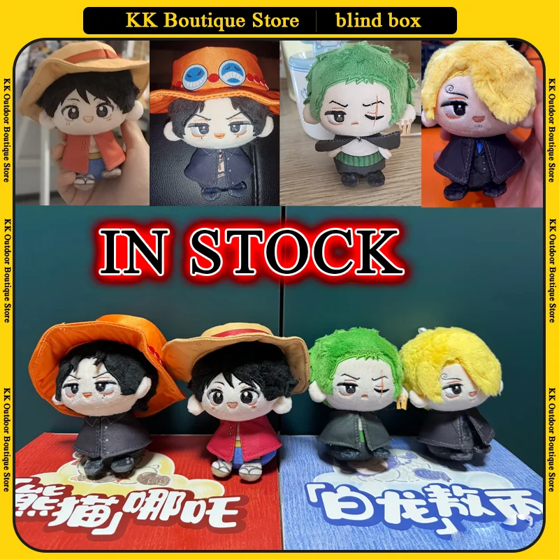 

In Stock Anime Action Figure Luffy Zoro Sanji Ace Plush Toy 12cm Cute Cartoon Stuffed Doll Keychain Toy Halloween Christmas Gift