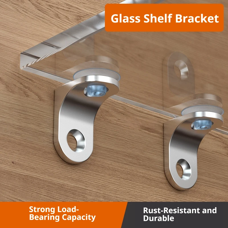 10pcs Zinc-Alloy Sucker Laminate Support Partition Glass Thickened Right-Angle Plate Support for Home Improvement
