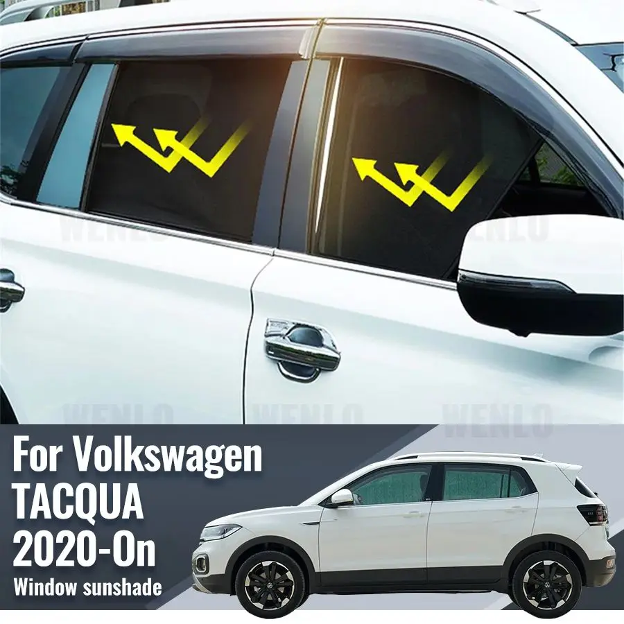 

For Volkswagen VW TACQUA 2020 2021 2022 2023 2024 Car Sunshade Shield Front Rear Windshield Curtain Side Baby Window Sun Shade