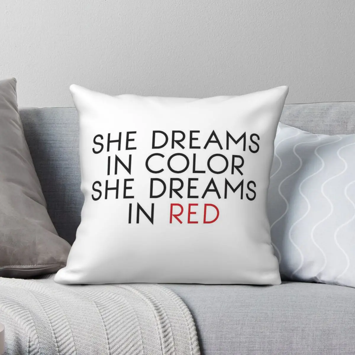 

She Dreams In Color Pillowcase Polyester Linen Velvet Pattern Zip Decor Throw Pillow Case Home Cushion Case 18"