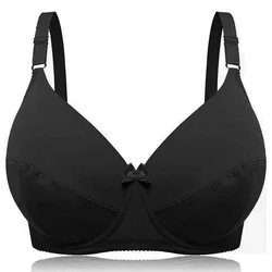 BCHRAYIUP Women's Underwire Non-Padded Plus Size Bra Sexy Minimizer Plunge Soft Cups Bra 36 38 40 42 44 46 48 50 52 54 C DD E F