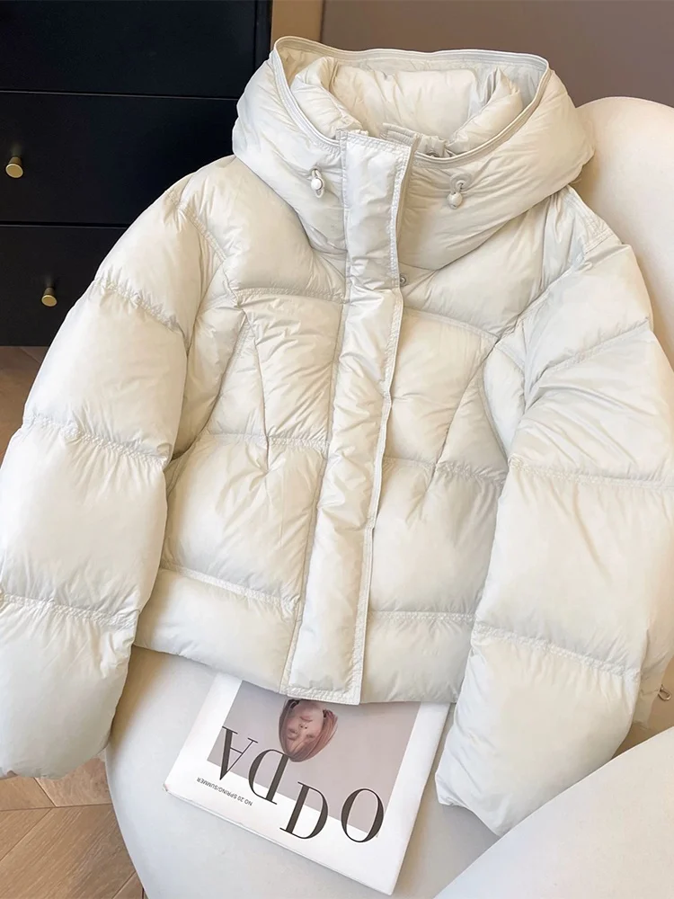 

Женское зимнее пальто из утепленного хлопка, свободного кроя, с капюшоном, корейский стиль, удлиненное, цвет слэш (слэш-красный)