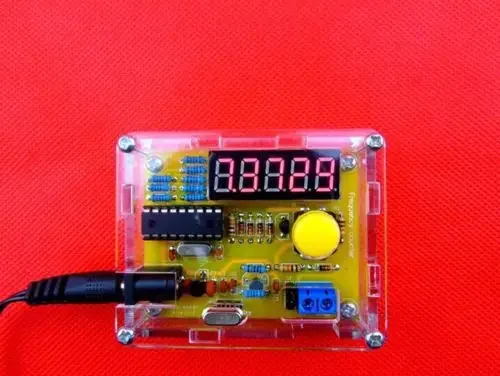 DIY Kits 1Hz-50MHz Crystal Oscillator tester Frequency Counter Meter with case