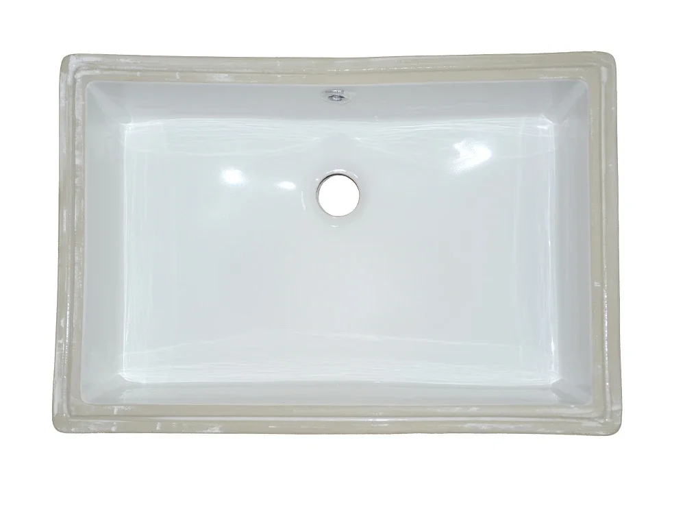 for CUPC Hotel Supplier White Porcelain Bathroom Vanity Basin 20 Inch Rectangular Under Mount Wash Basin Ceramic Bathroom Sink