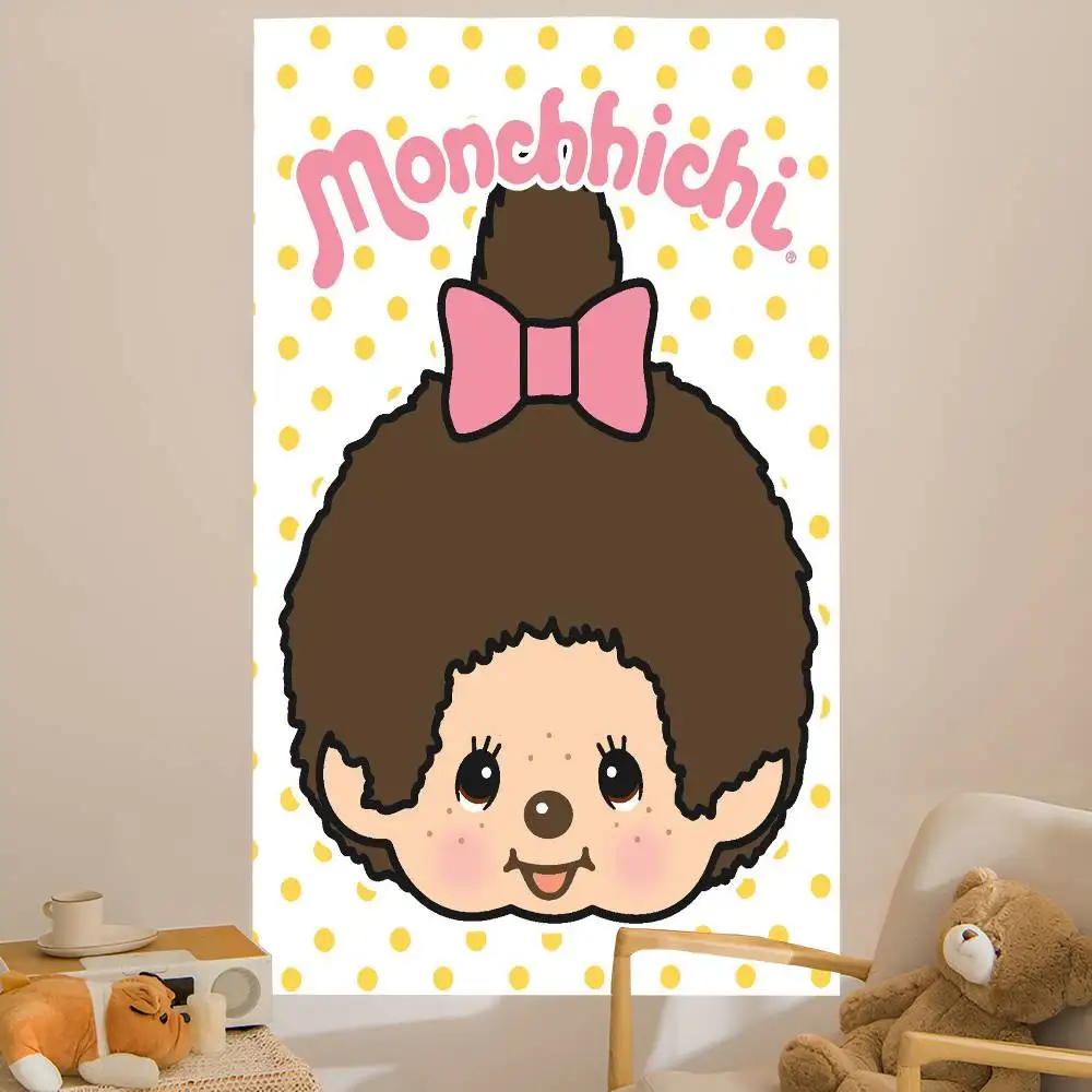 Cartoon M-Monchhichis Colorful Tapestry Wall Hanging Bohemian Wall Tapestries Mandala Wall Art Decor