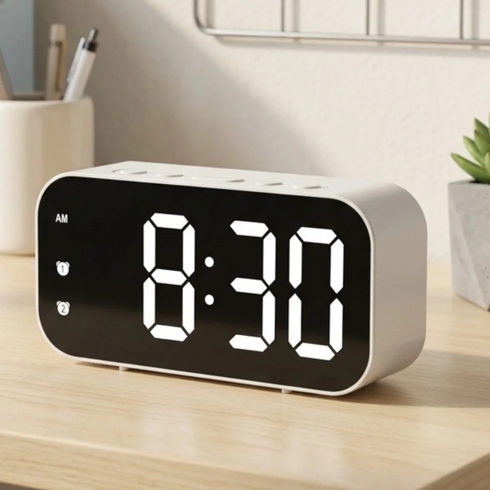 For Nighttime Use LED Digital Alarm Clock Alarm Clock With Temperature Reading Feature Minimalist Bedside Clock