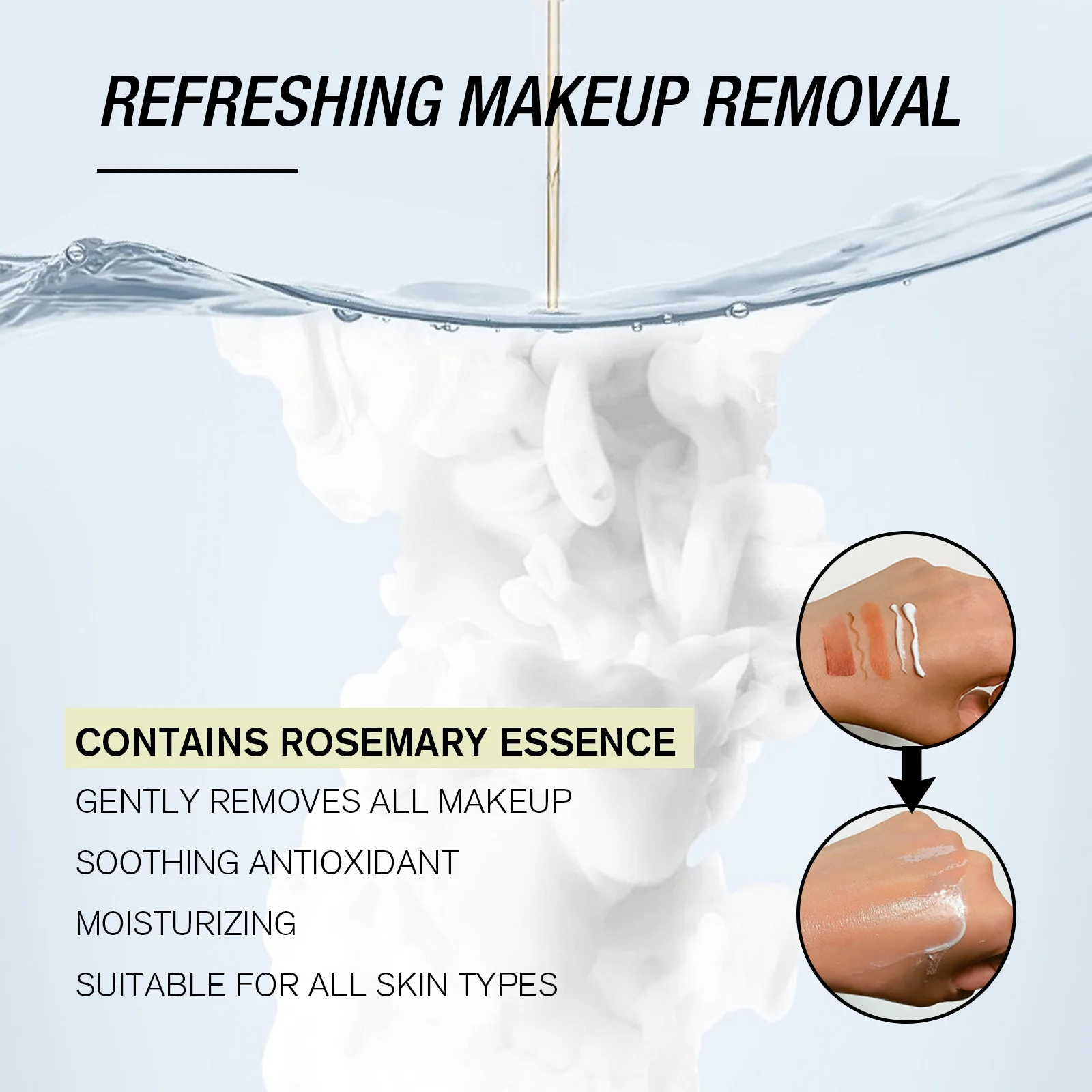 【Rosemary Makeup Cleansing Oil】120ml by BOOMOON, Gently Dissolves All Makeup & Cosmetics, Natural Plant-Based Cleansing Formula