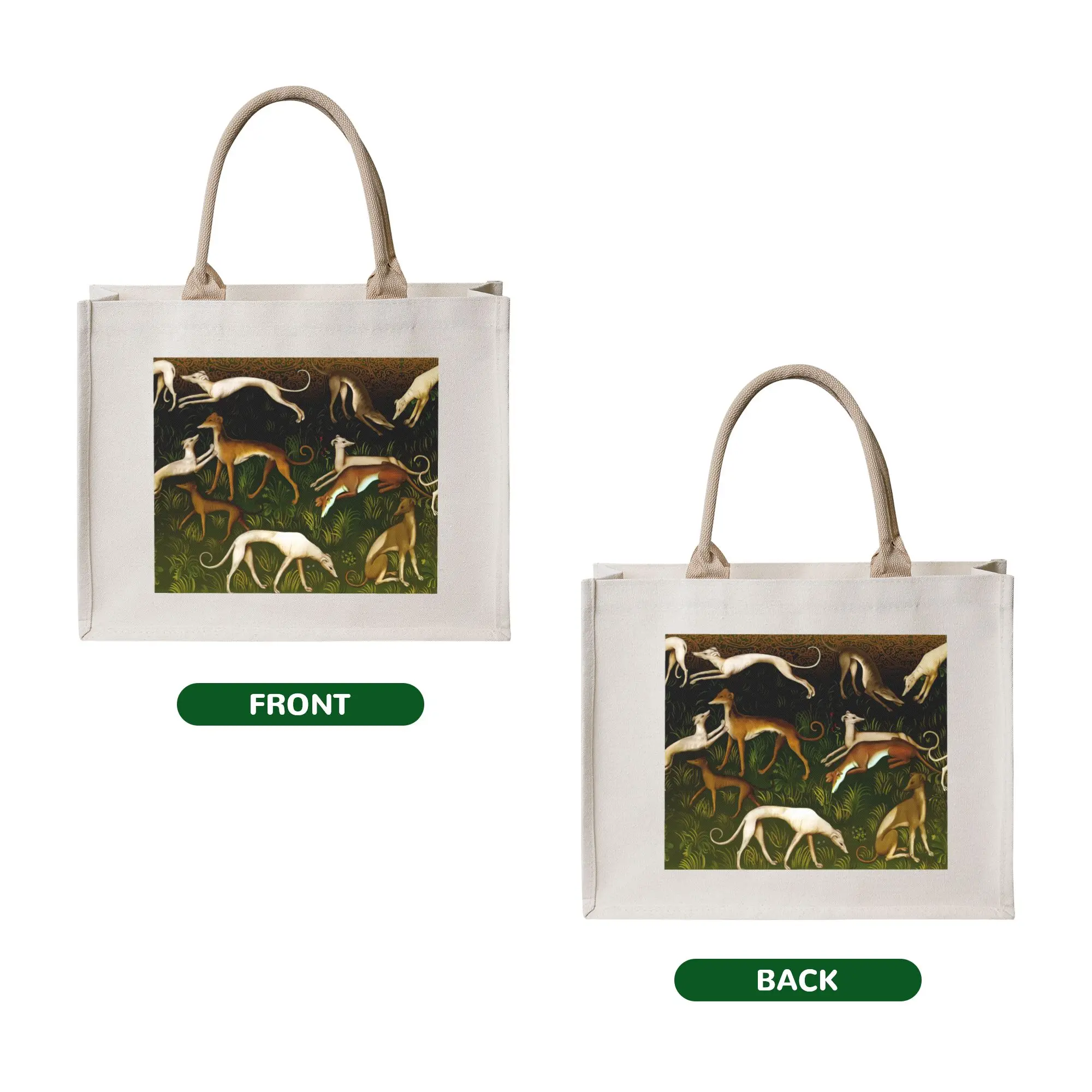 Custom Greyhounds Kawaii Whippet Shopping Bags Women Portable Big Capacity Groceries Sighthound Dog  Shopper Tote Bags