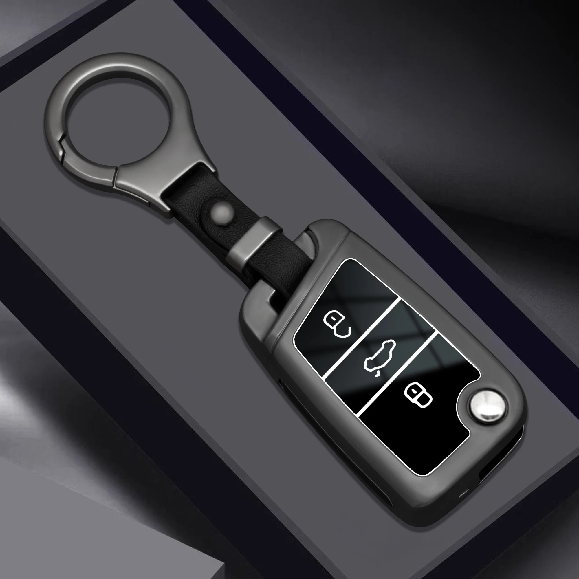 Zinc Alloy Car Key Cover for Volkswagen Tiguan MK2 Golf 7 MK7 Skoda Octavia A7 Seat Leon Ateca Ibiza Key Keychains Accessories view 2