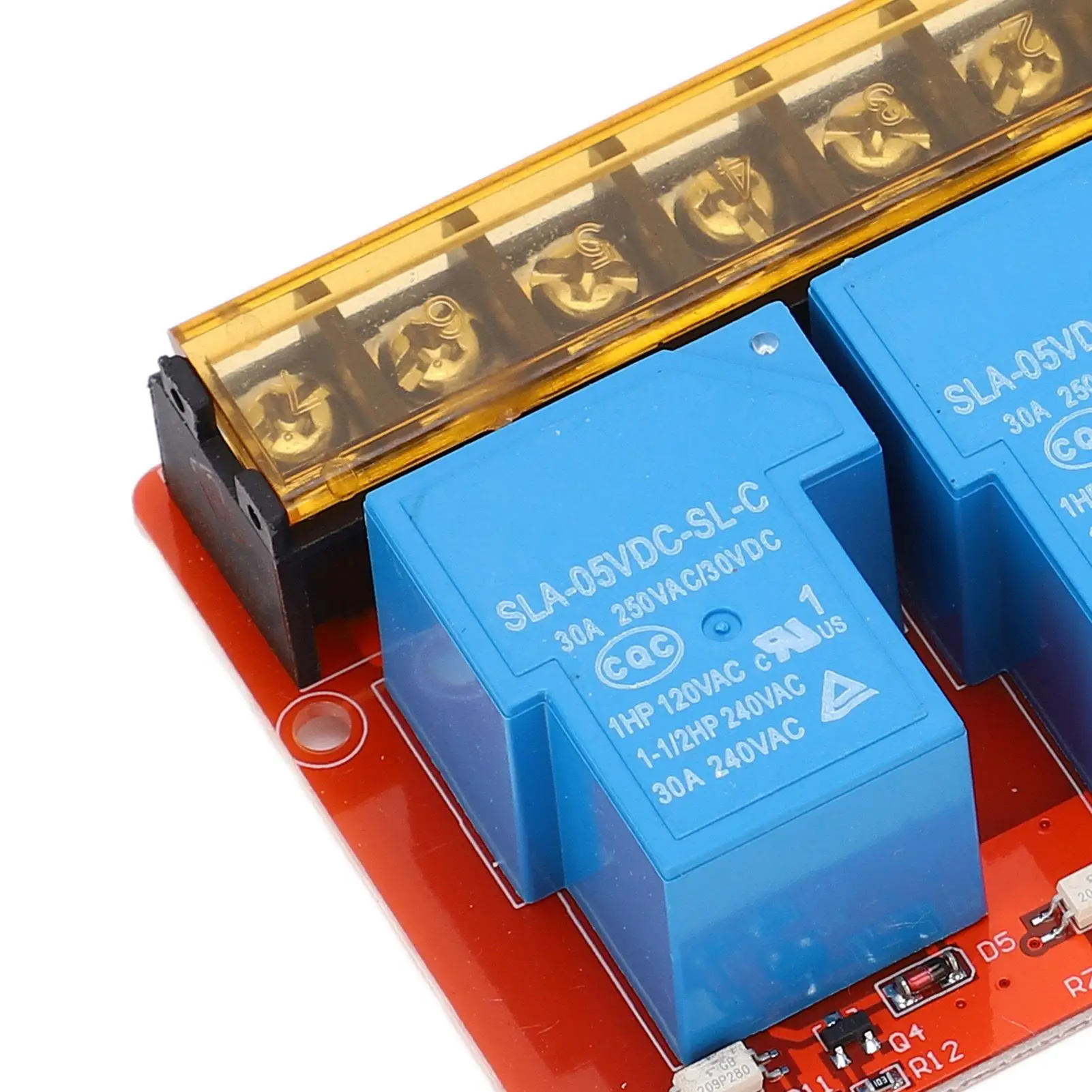 4-Channel Relay Module with Optocoupler Isolation, 30A Capacity, AC 100-250V - Industrial PCB Easy to Install