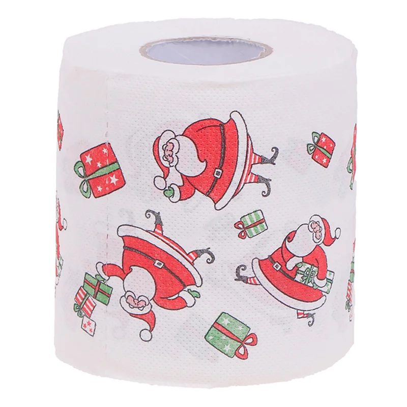 ABIT 5 Styles Santa Claus Paper Roll Tissue Paper Towels Christmas Decorations Xmas Santa Office Room Toilet Paper 20 Roll