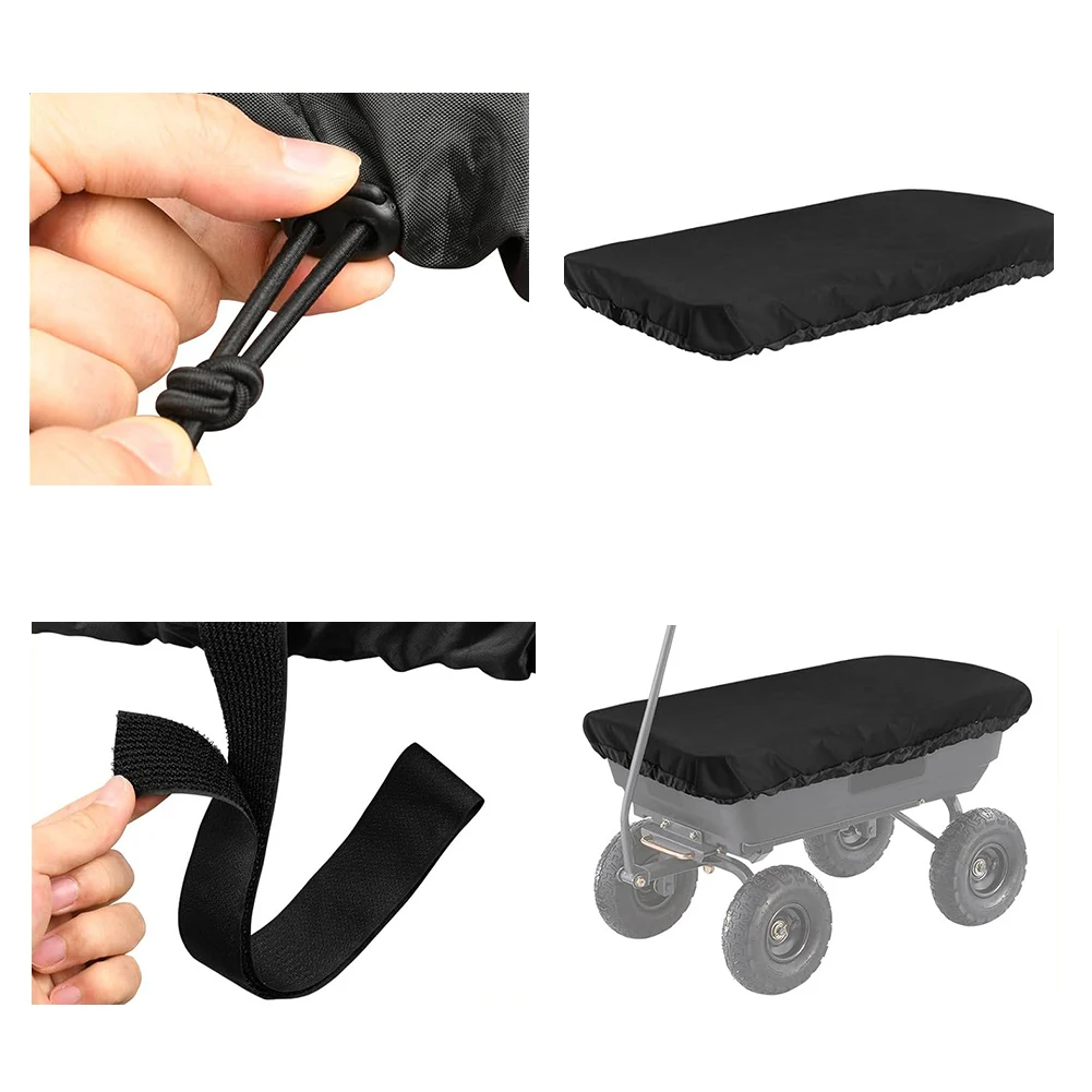 

Складной чехол для самосвальной тележки для сада, уличный водонепроницаемый пылезащитный чехол 59x37 дюймов, сверхпрочная нейлоновая защита