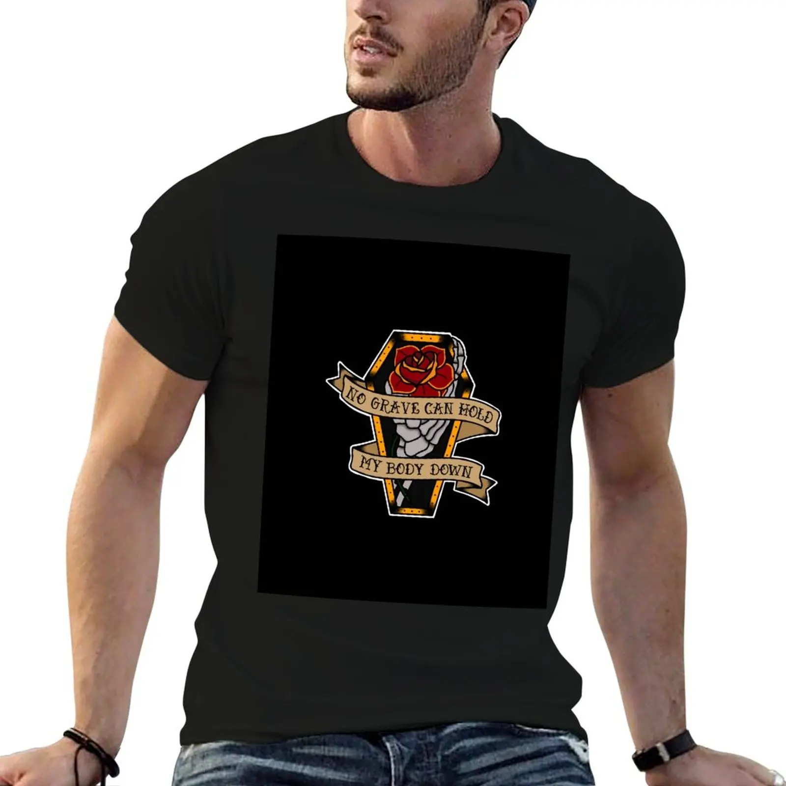 No grave can hold my body down T-Shirt Casual Breathable Short Sleeve Top