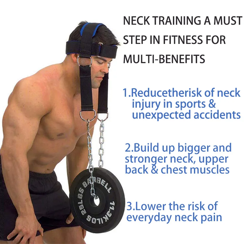 Neck Training Head Harness Weight Bearing Cap Adjustable Neck Builder Belt For Muscle Strengthener Fitness Powerlifting Workout image 2