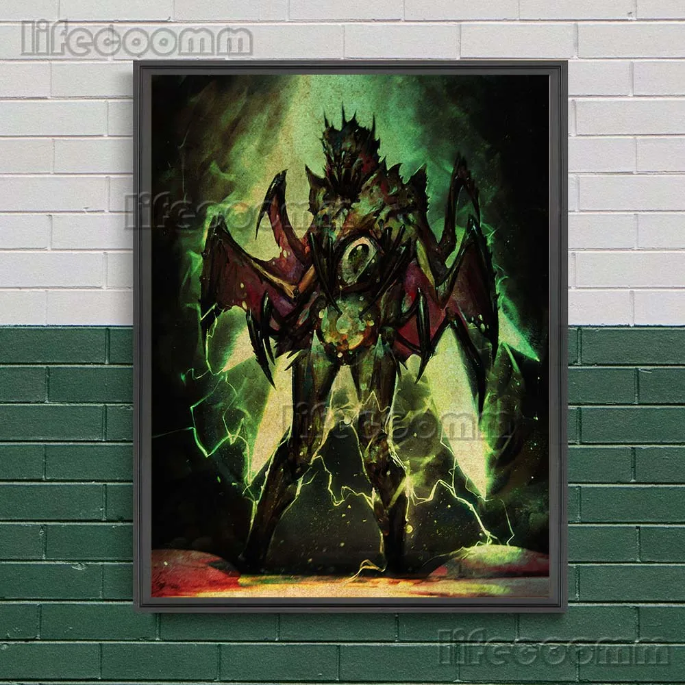 Demons From Hell Vintage Wall Art Canvas Painting The Dark Mage And The Knight Of The Dead Poster Prints For Living Room Decor