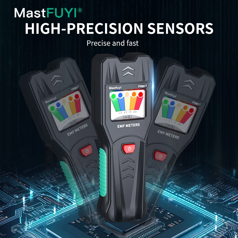 MASTFUYI Tester promieniowania pola elektromagnetycznego Dozymetr promieniowania Miernik EMF Detektor elektromagnetyczny Miernik pola magnetycznego