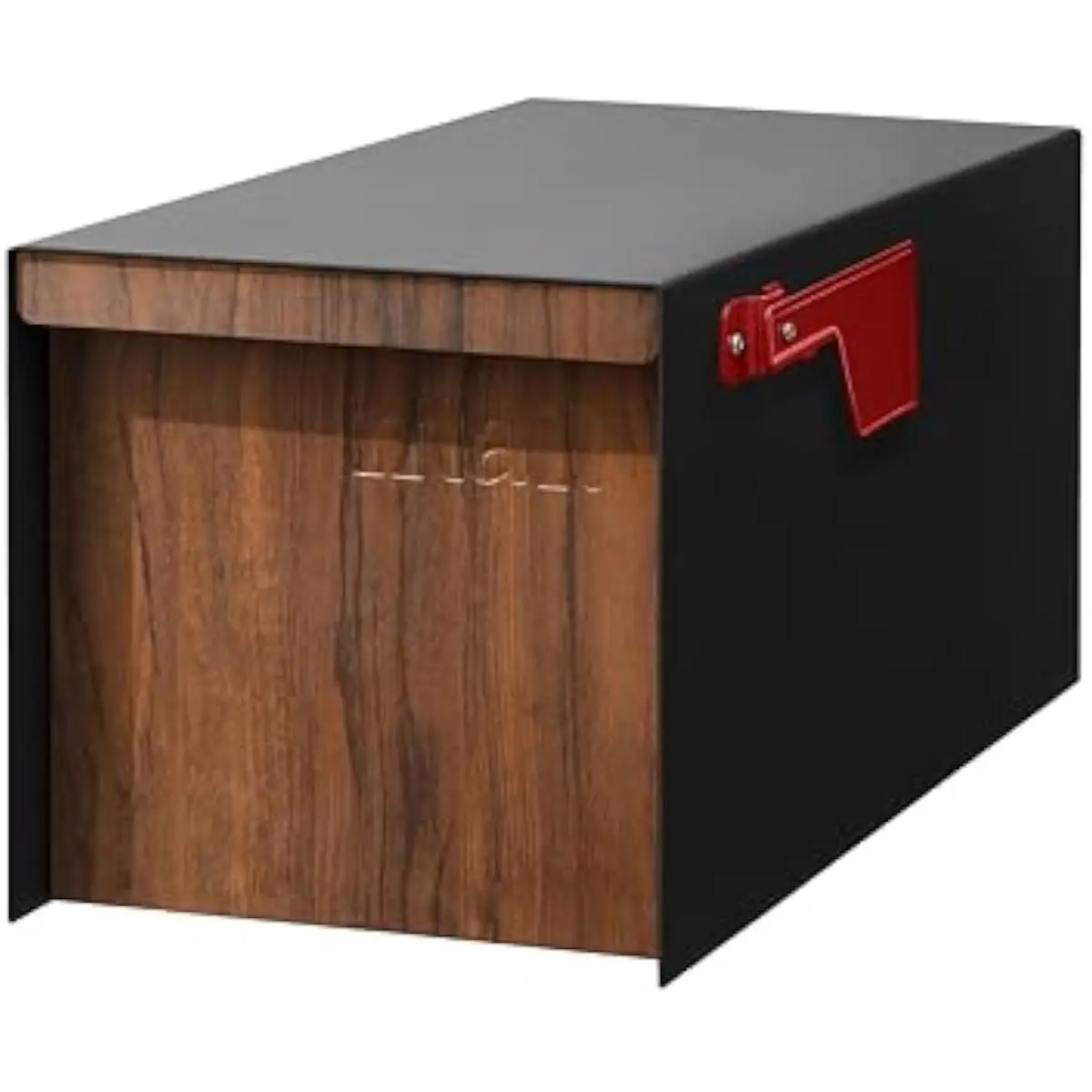 Post Mount Exterior Mailbox – Spacious Weather-Resistant Steel Unit for Letters and Medium Packages – Sloped Roof Design with Ma
