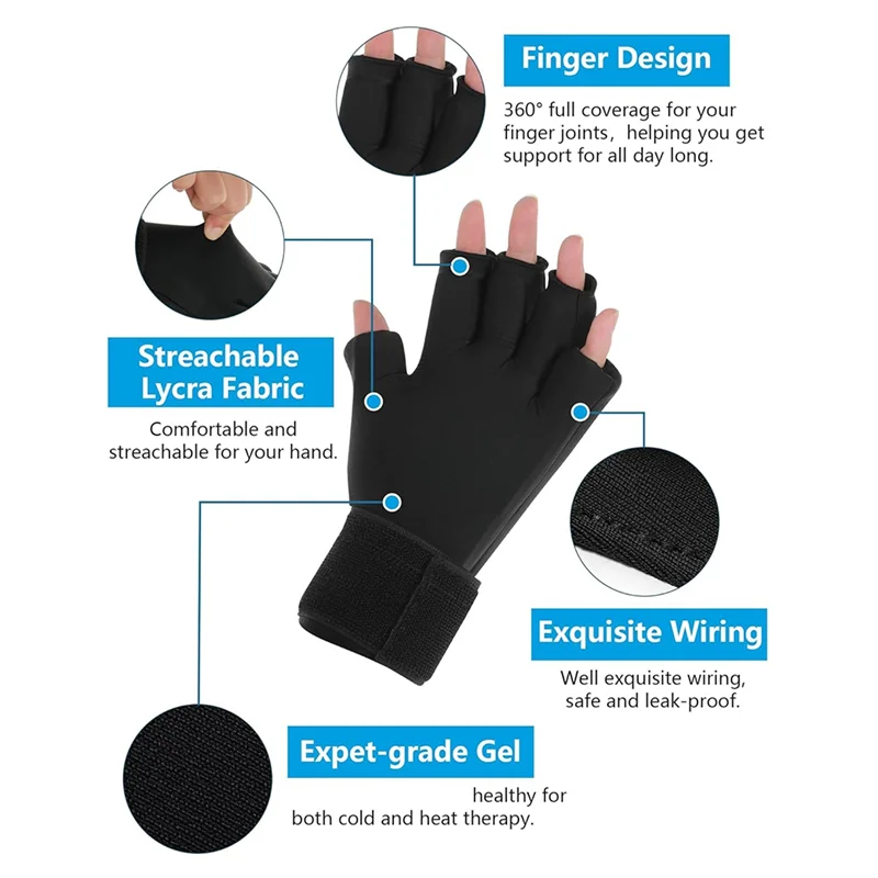 

AFOURT-Icing Finger Steam Pack Компрессионные ледяные перчатки от артрита пальцев, ледяной пакет на запястье, облегчение боли при артрите, запястье