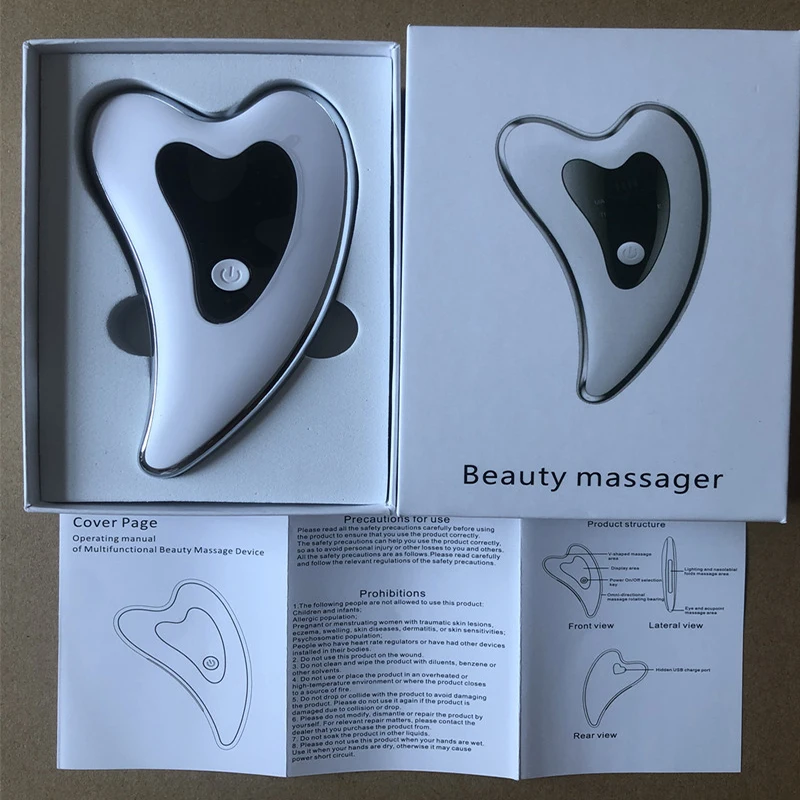 Mikrostrom-Facelift maschine USB-Ladung elektrische Guasha-Massage, die galvanische Schönheits hautlifting-Gesichts körper massage gerät schabt