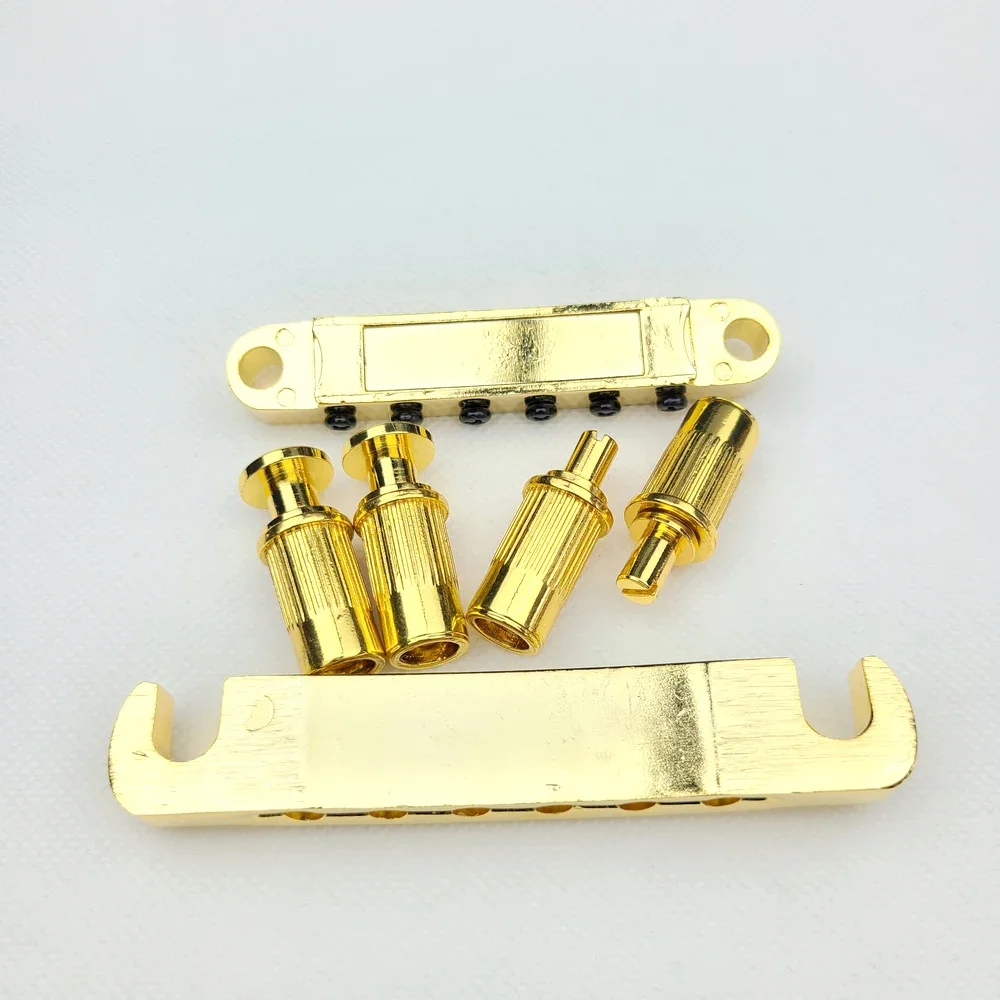 Original Wilkinson Tune-O-Matic Style Lespaul LP SG E-Gitarrenbrücke Chrom Silber Schwarz Gold WOGT1+WOGB2 – Detail 10