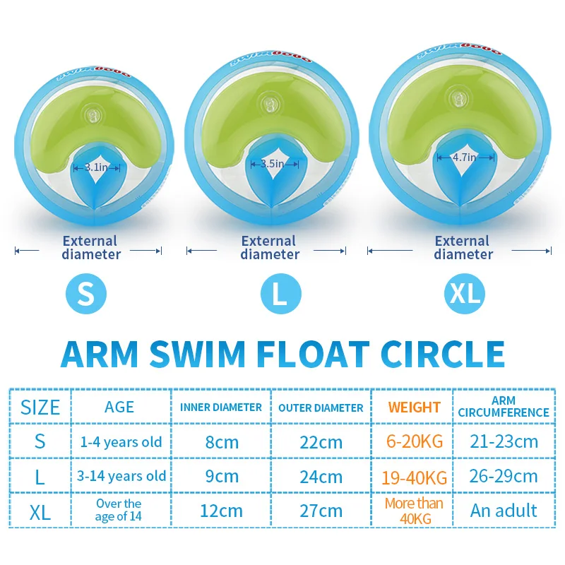 Swimbobo factory custom new softness comfort kids float baby inflatable swimming arm ring children sleeve swim float