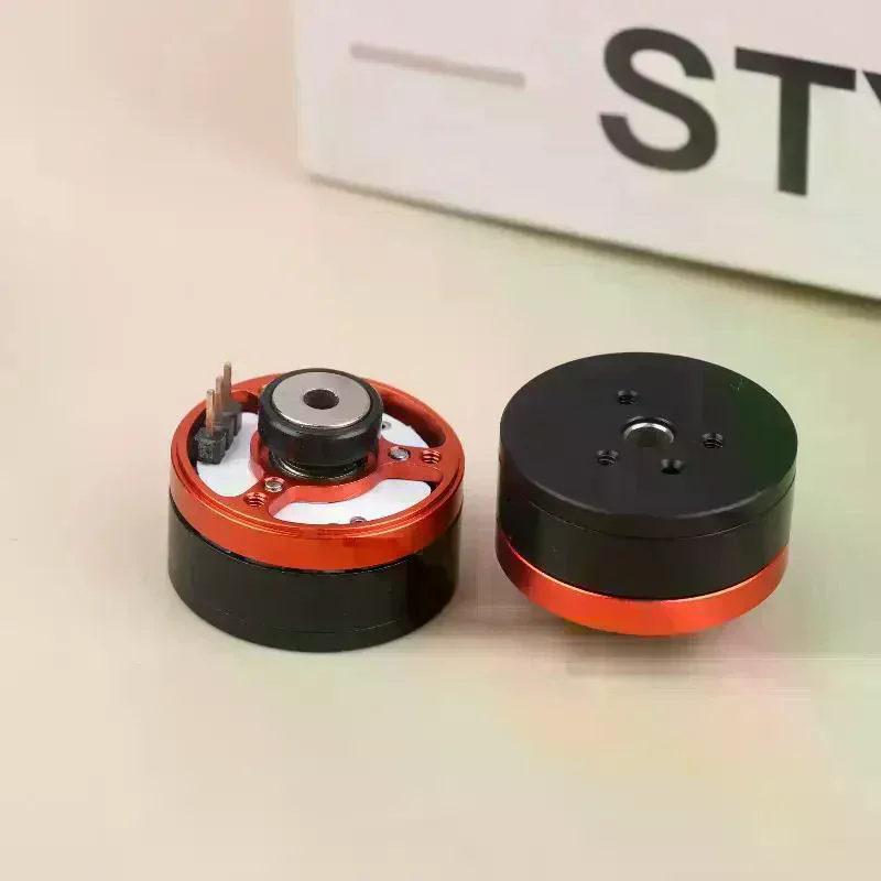 L28mm Magnetic External Rotor Gimbal Brushless Motor 3-Phase 330KV 2204 Brushless Motor 4mm Hollow Shaft Rotation Limit 290°