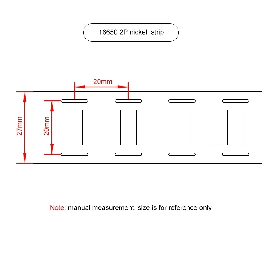2P Pure Nickel Strip 5M 18650Battery 0.15*27mm High Purity Nickel Strip For Spot Welding 18650 Lithium Battery Pure Nickel Strip