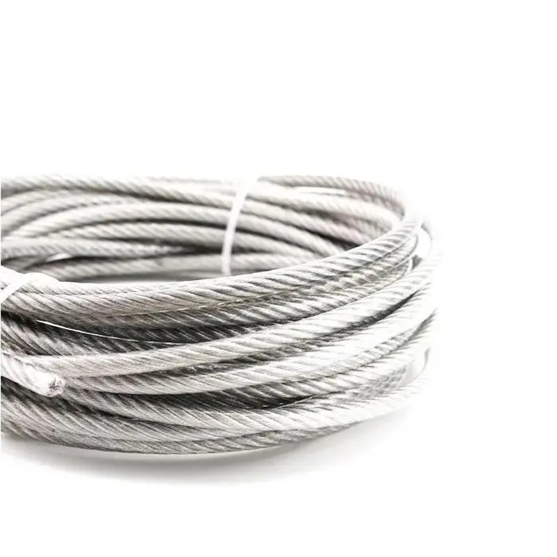 50 meters 0.5-3mm PVC Coated Flexible steel wire Rope Soft Cable Transparent Stainless Steel Clothesline