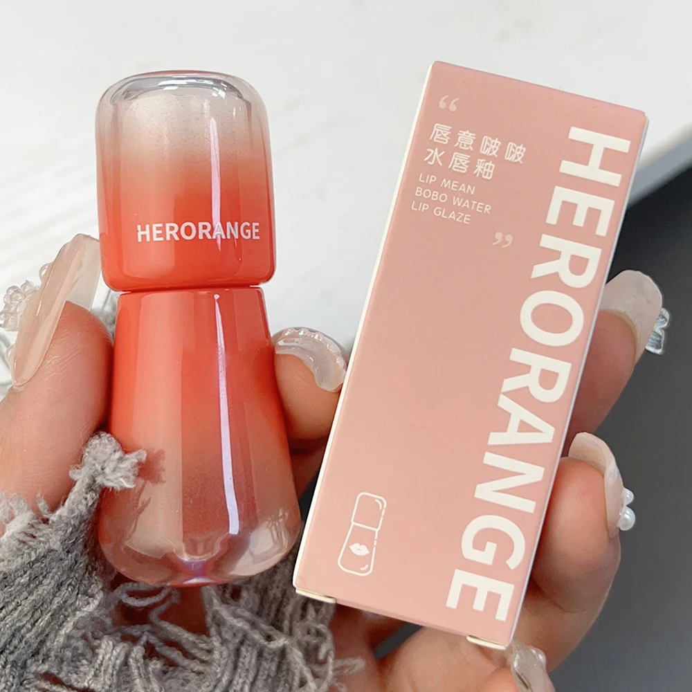 Mirror Water Glossy Lip Glaze Moisturizing Waterproof Jelly Red Liquid Lipstick Non-stick Cup Lasting Pink Lips Tint Makeup Fast