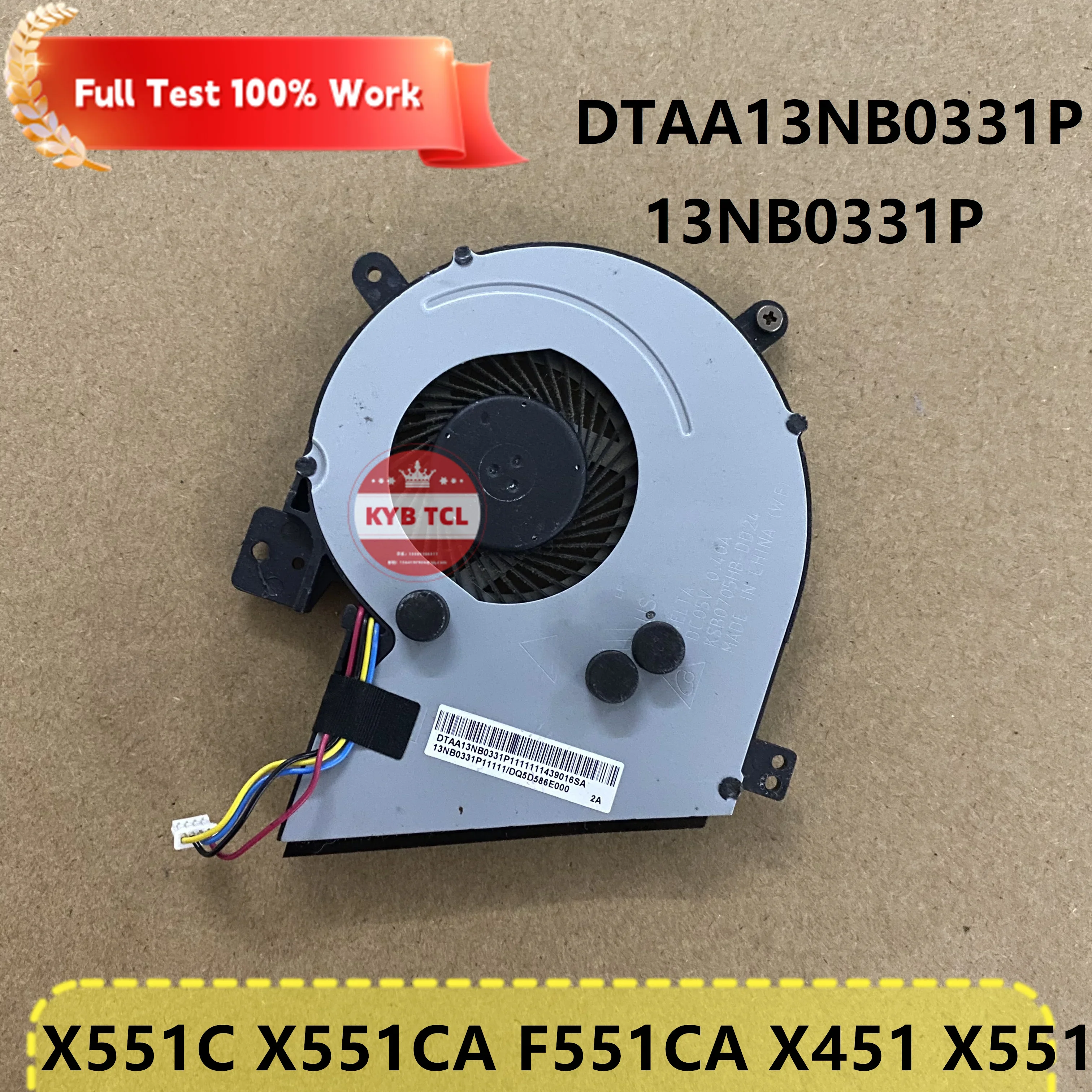 Original 13NB0331P Notebook For ASUS X551C X551CA X551CAP X451 X551 F551CA Genuine Laptop CPU Cooling Fan 13NB0331P11111