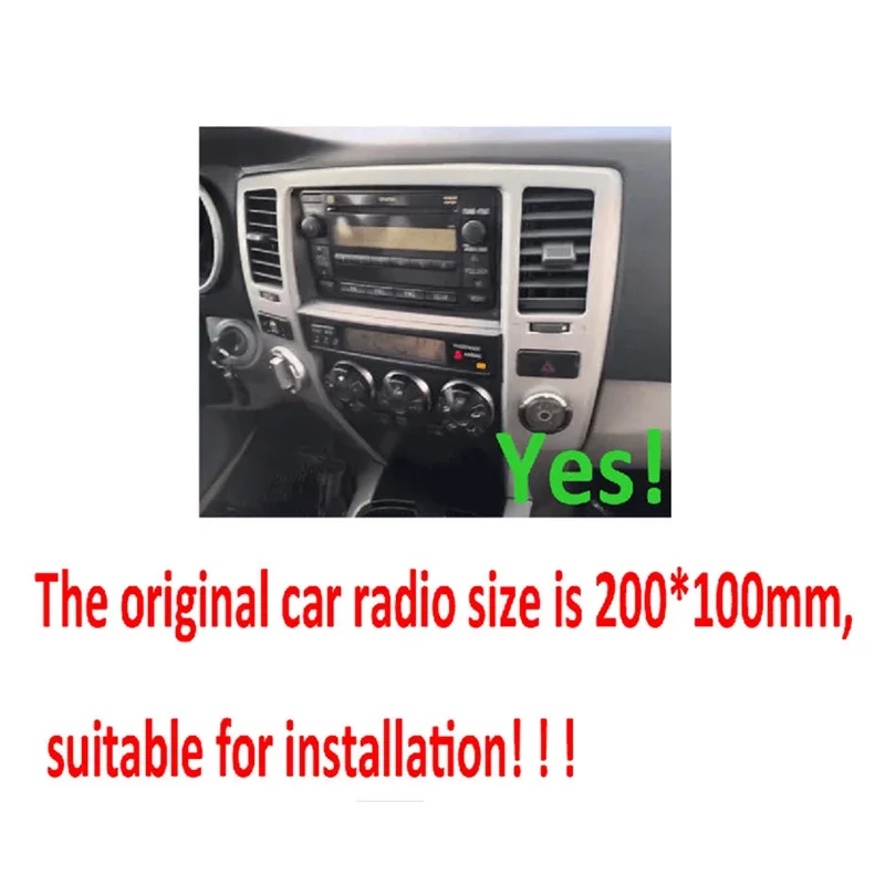 For Toyota 4Runner 2002-2009 Auto Multimidia Video Player Head Unit button Car Radio Android Carplay