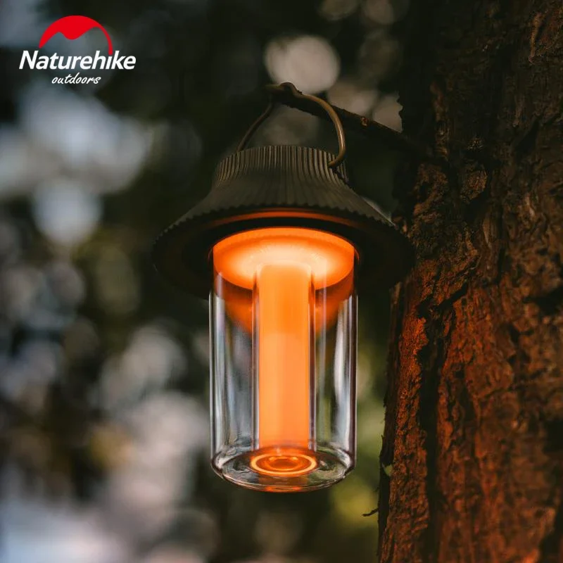 

Naturehike Camping Light Lantern Retro Modern Outdoor Tent Lamp 4 Mode Lighting IPX4 Waterproof 55h Support Reverse Charging