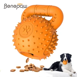 Benepaw Strong Dog Chew Toy For Aggressive Chewers Food Dispensing Rubber Puppy Pet Ball Interactive Toy For Medium Large Dogs