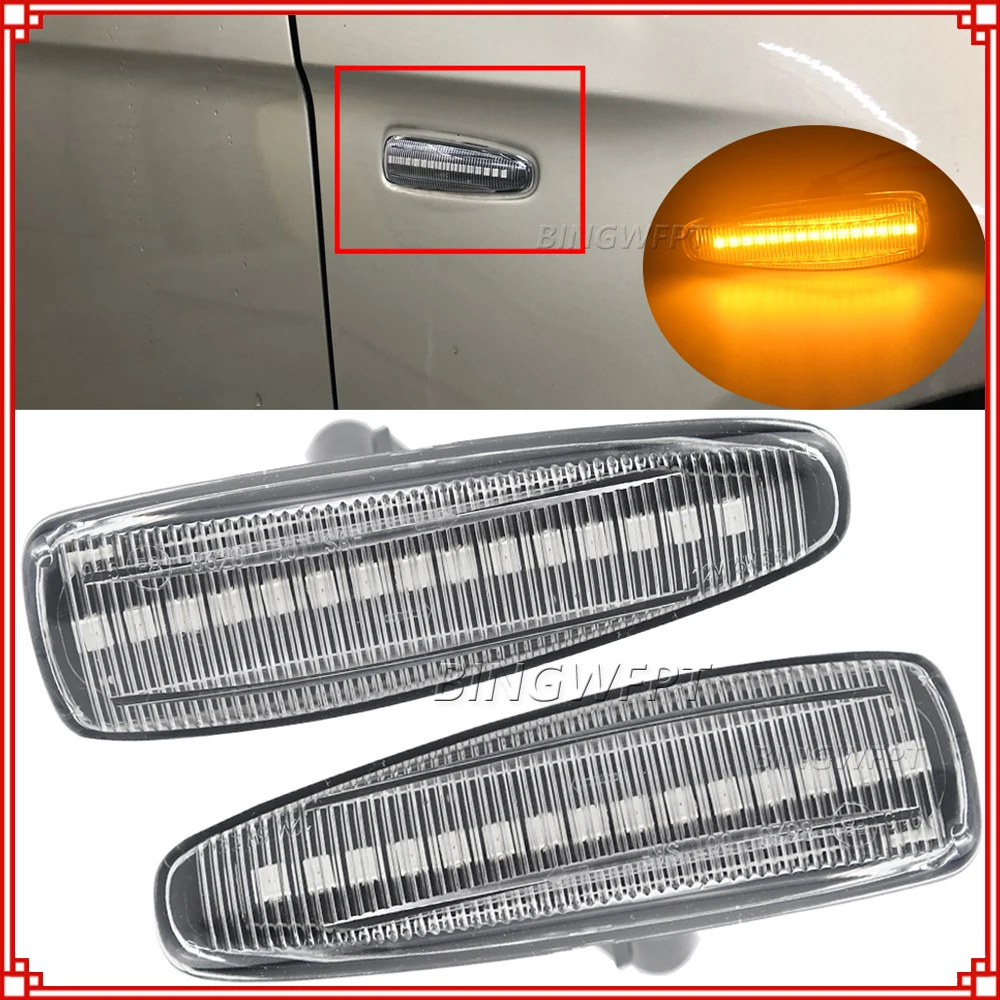 LED Dynamic Turn Signal Side Marker Sequential Light For Mitsubishi Lancer Evolution Evo X Outlander Sport RVR ASX Mirage 2014+