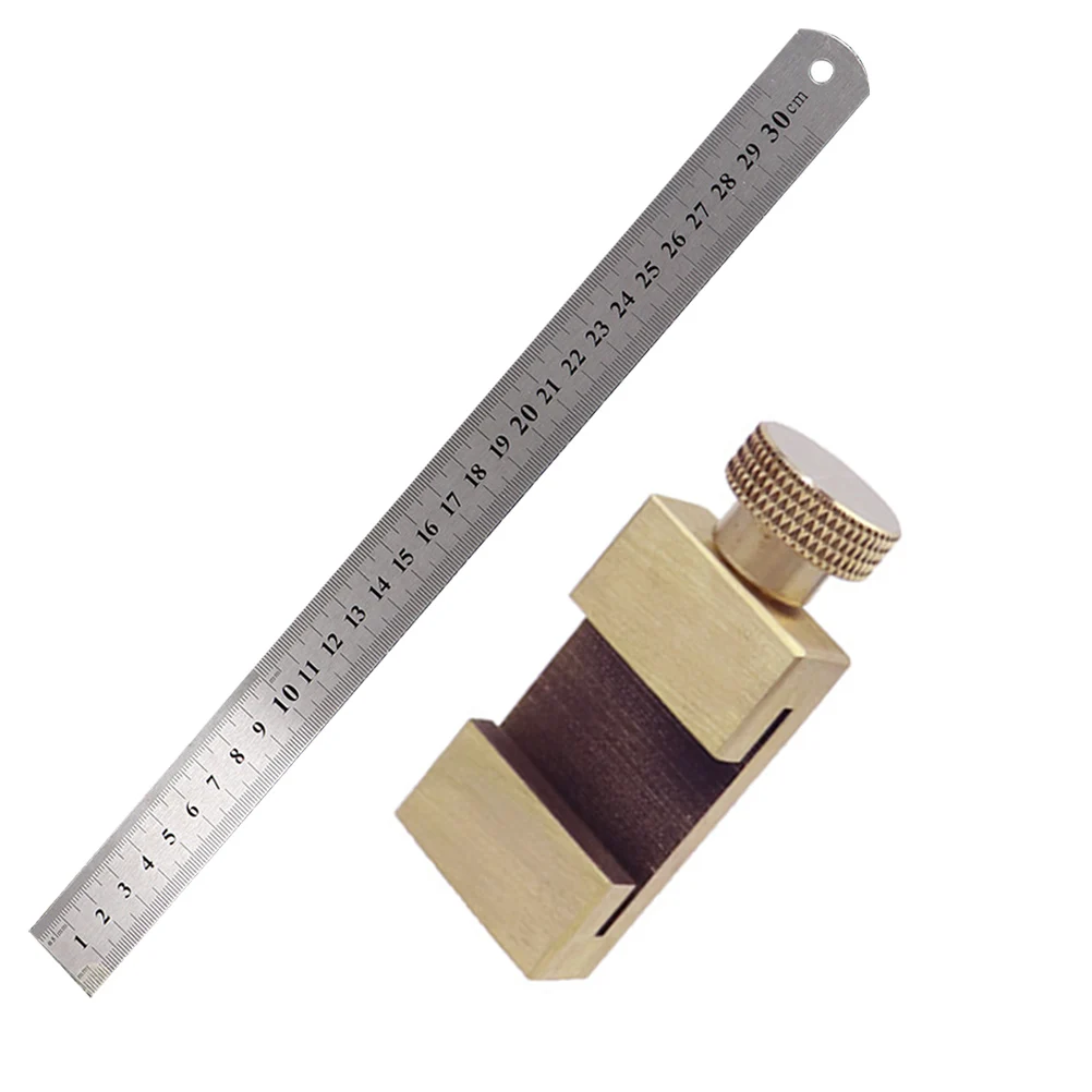 

Brass Marking Locator Stainless Steel Ruler Limited Block Woodworking Line High Precision Measuring Tool Long