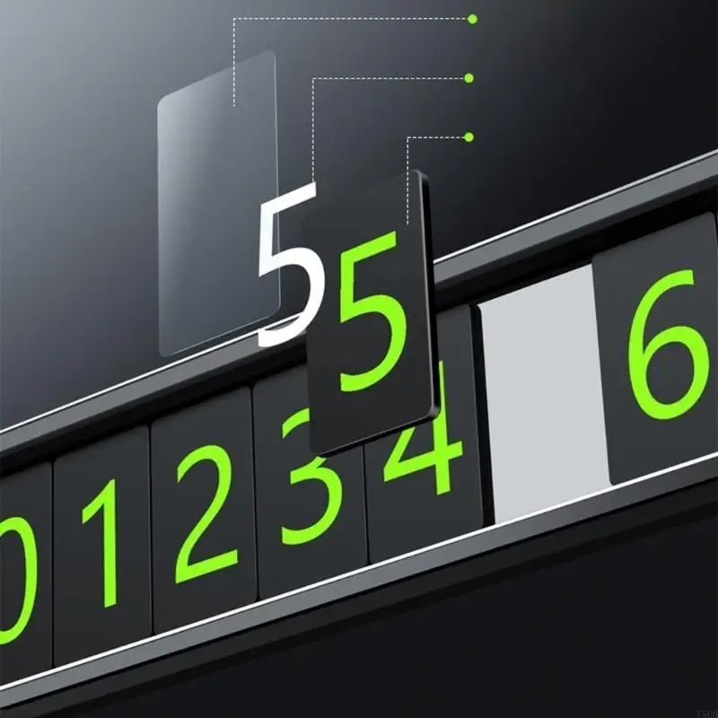 T5UB سيارة مؤقتة بطاقة وقوف السيارات لاصق لاصق السيارات الداخلية الملحقات العالمية لوحة الرقم لوحة الهاتف #1