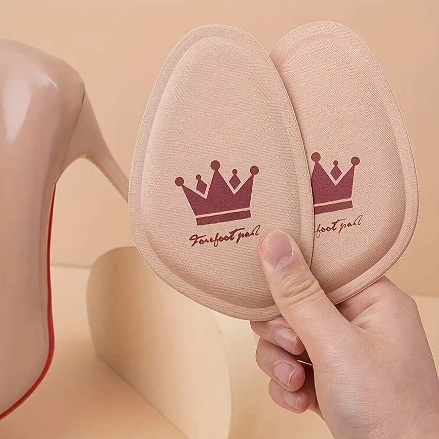 Women Forefoot Pad Pain Relief Insert Half Size Insoles Non-slip Cushion Shoe Breathable Sweat Absorbing Foot Pads for Shoes