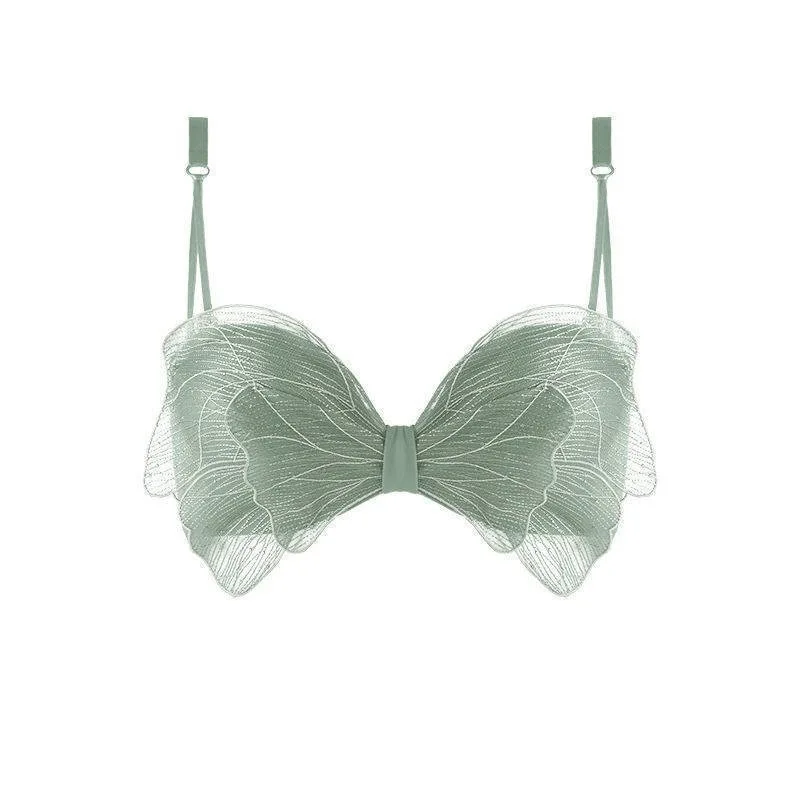 Sexy Lace Lingerie Women's Small Breasts Gathered to Show Large Without Steel Ring Underwear Anti-Sagging Breasts Bra