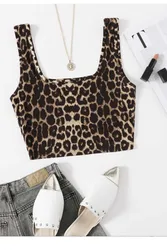 Women's Sexy Leopard Print Y2k Camisole 2024 Summer New Fashion Trend Slim Sleeveless Short Top Ladies Beach Travel Elastic Vest