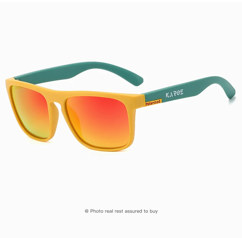 KAROS Polarisierte Sonnenbrille für Herren/Damen, Camo-Rahmen, UV400-Schutz zum Fahren, Angeln, Radfahren – Detail 24