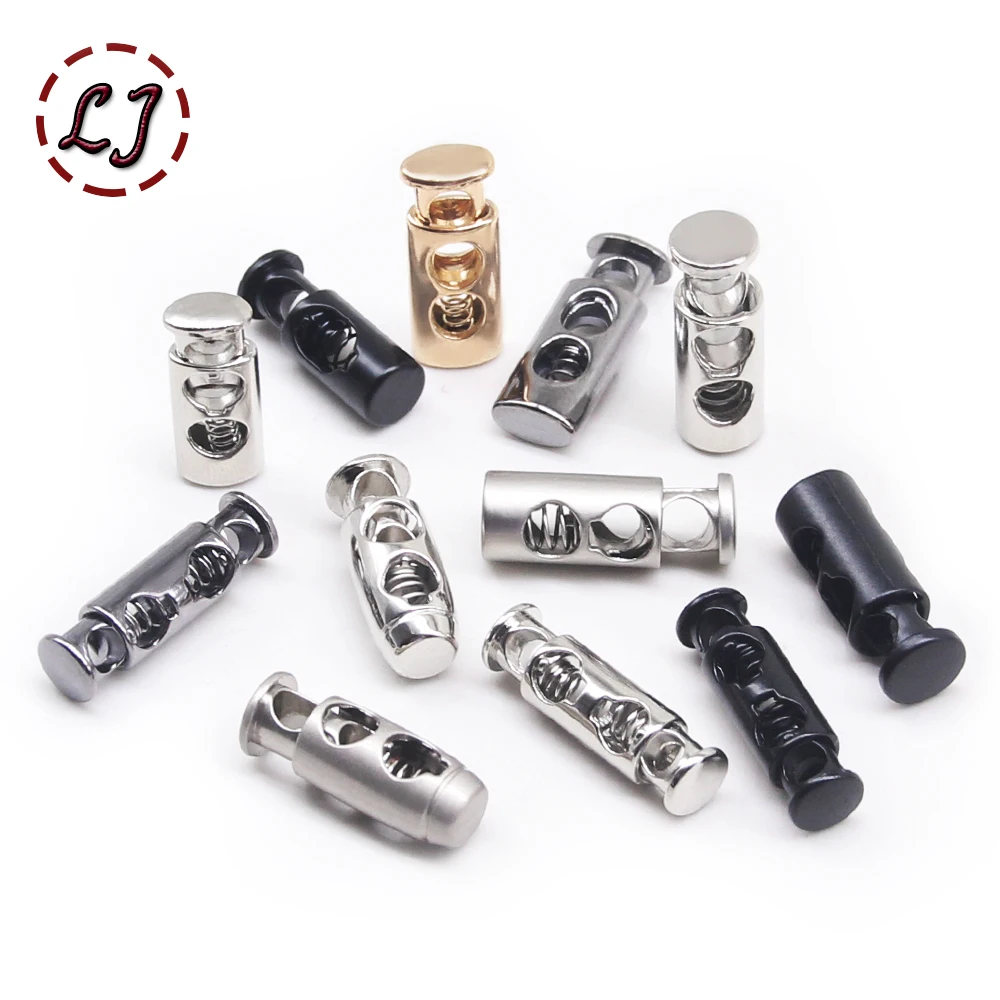 10 Pieces Vintage Alloy Silver Gunmetal Metal Stopper Handmade DIY Apparel Sewing Accessories Clamp Stopper Cord Lock Toggle